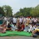 Due to the bad condition of the road, the residents of Dhandra Road staged a huge protest